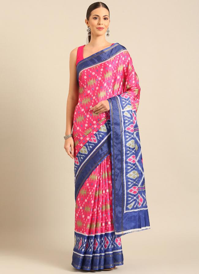 Cotton Multi Colour Casual Wear Printed Saree